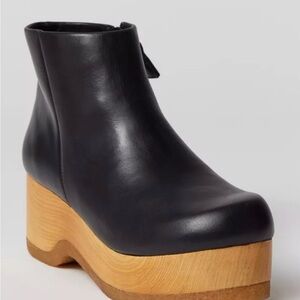 NWOT Kelsi Dagger Black Leather Footwear. New without tags never worn.